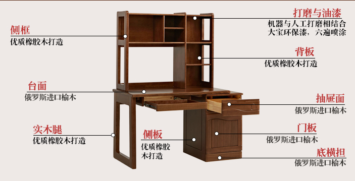 光明家具--實(shí)木書桌